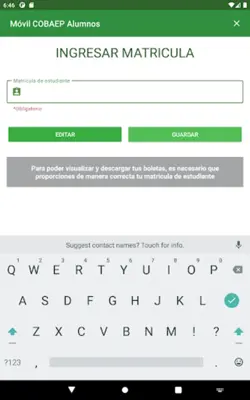 Móvil COBAEP Alumnos android App screenshot 12